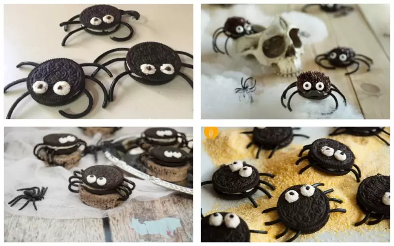 Arañas de galleta - recetas de Halloween para niños